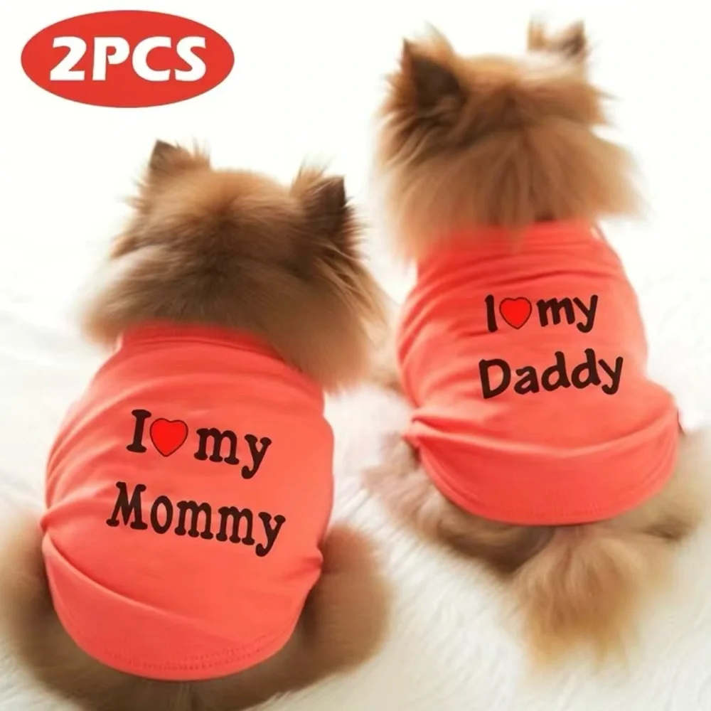 2 Doggy Watermelon Red Dog Shirts
